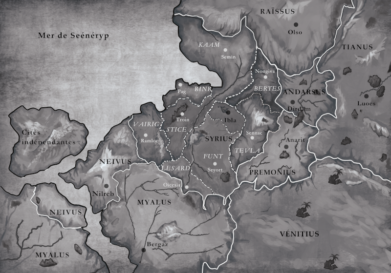 Carte du continent des Anciens